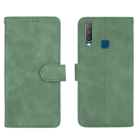 Custodia Portafoglio In Pelle Cover con Supporto L01Z per Vivo Y15 Verde