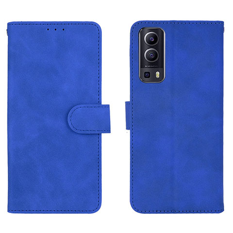 Custodia Portafoglio In Pelle Cover con Supporto L01Z per Vivo Y72 5G Blu