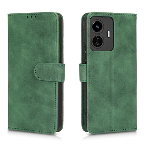 Custodia Portafoglio In Pelle Cover con Supporto L01Z per Vivo Y77e 5G Verde