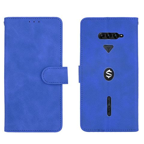 Custodia Portafoglio In Pelle Cover con Supporto L01Z per Xiaomi Black Shark 4 5G Blu