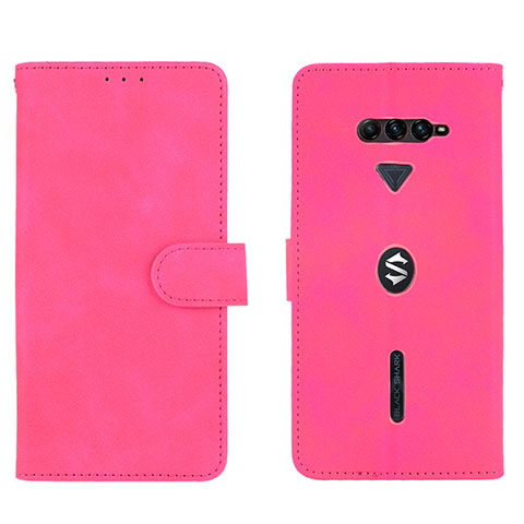 Custodia Portafoglio In Pelle Cover con Supporto L01Z per Xiaomi Black Shark 4 5G Rosa Caldo