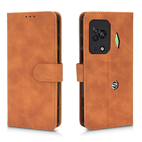 Custodia Portafoglio In Pelle Cover con Supporto L01Z per Xiaomi Black Shark 5 Pro 5G Marrone