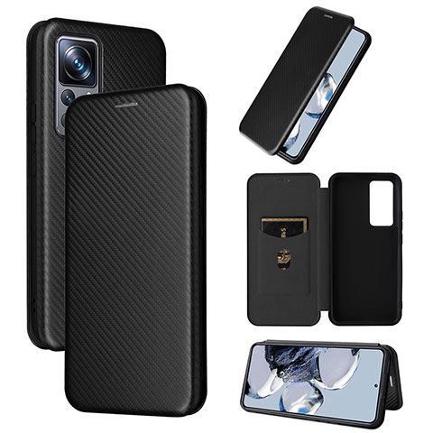 Custodia Portafoglio In Pelle Cover con Supporto L01Z per Xiaomi Mi 12T Pro 5G Nero