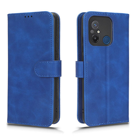 Custodia Portafoglio In Pelle Cover con Supporto L01Z per Xiaomi Poco C55 Blu