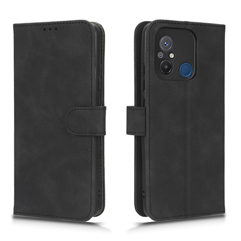 Custodia Portafoglio In Pelle Cover con Supporto L01Z per Xiaomi Poco C55 Nero