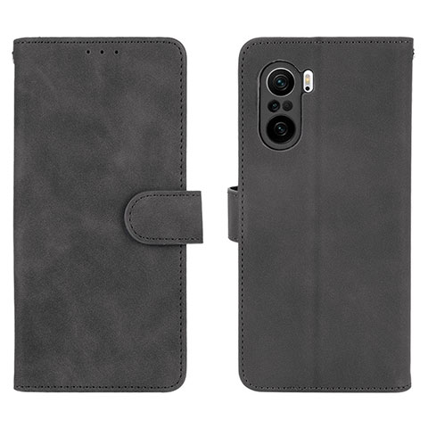 Custodia Portafoglio In Pelle Cover con Supporto L01Z per Xiaomi Poco F3 5G Nero