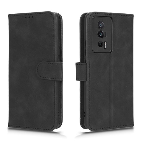 Custodia Portafoglio In Pelle Cover con Supporto L01Z per Xiaomi Poco F5 Pro 5G Nero