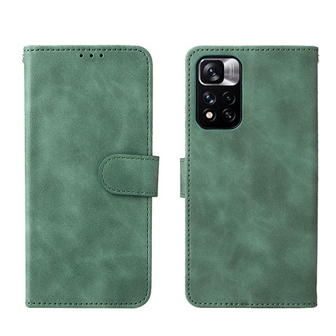 Custodia Portafoglio In Pelle Cover con Supporto L01Z per Xiaomi Poco M4 Pro 5G Verde