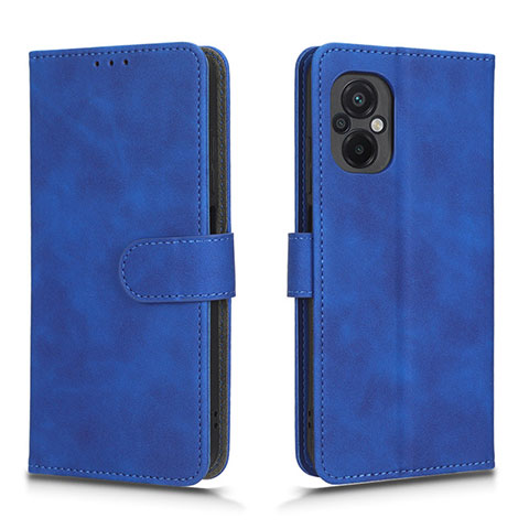 Custodia Portafoglio In Pelle Cover con Supporto L01Z per Xiaomi Poco M5 4G Blu