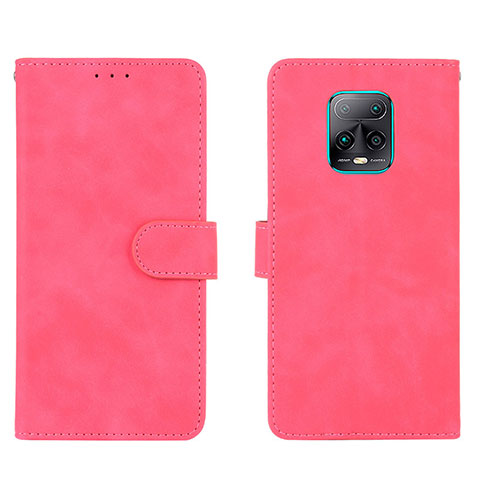 Custodia Portafoglio In Pelle Cover con Supporto L01Z per Xiaomi Redmi 10X Pro 5G Rosa Caldo