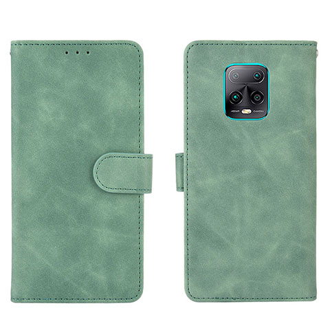 Custodia Portafoglio In Pelle Cover con Supporto L01Z per Xiaomi Redmi 10X Pro 5G Verde