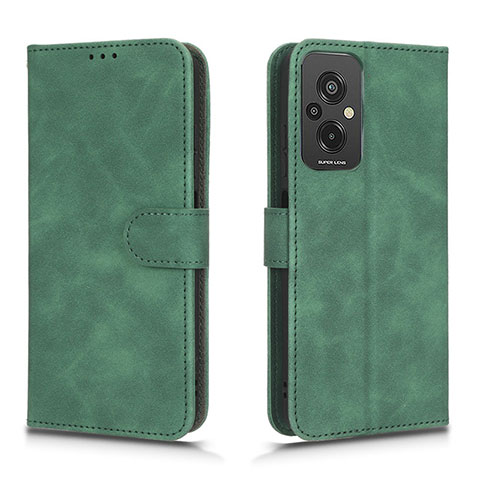 Custodia Portafoglio In Pelle Cover con Supporto L01Z per Xiaomi Redmi 11 Prime 4G Verde