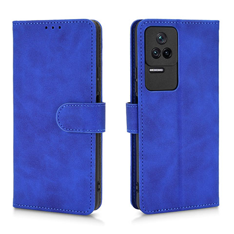 Custodia Portafoglio In Pelle Cover con Supporto L01Z per Xiaomi Redmi K40S 5G Blu