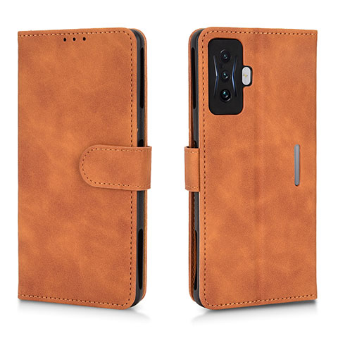 Custodia Portafoglio In Pelle Cover con Supporto L01Z per Xiaomi Redmi K50 Gaming 5G Marrone