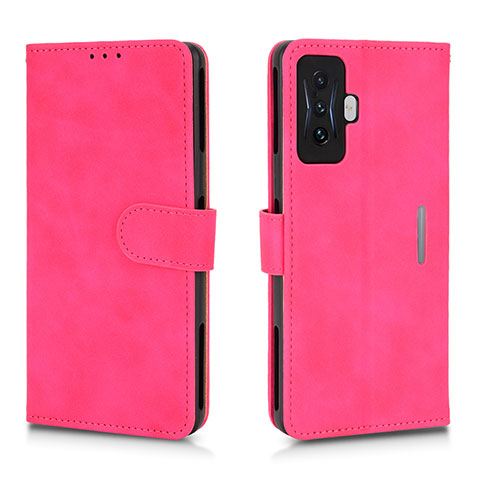 Custodia Portafoglio In Pelle Cover con Supporto L01Z per Xiaomi Redmi K50 Gaming 5G Rosa Caldo