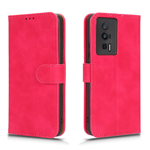 Custodia Portafoglio In Pelle Cover con Supporto L01Z per Xiaomi Redmi K60 5G Rosa Caldo