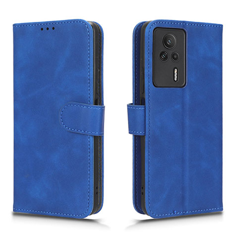 Custodia Portafoglio In Pelle Cover con Supporto L01Z per Xiaomi Redmi K60E 5G Blu