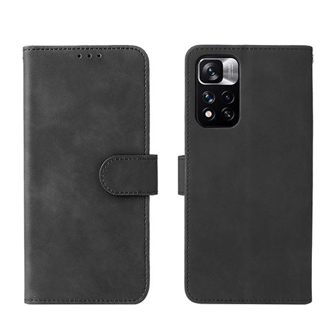 Custodia Portafoglio In Pelle Cover con Supporto L01Z per Xiaomi Redmi Note 11S 5G Nero