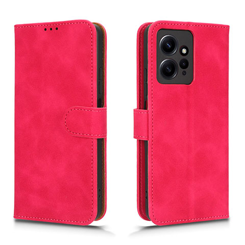 Custodia Portafoglio In Pelle Cover con Supporto L01Z per Xiaomi Redmi Note 12 4G Rosa Caldo