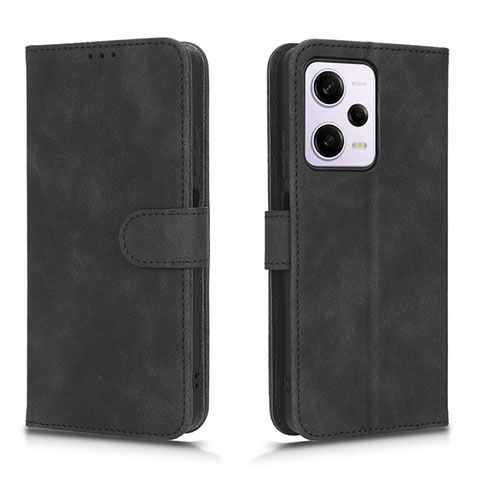 Custodia Portafoglio In Pelle Cover con Supporto L01Z per Xiaomi Redmi Note 12 Pro 5G Nero