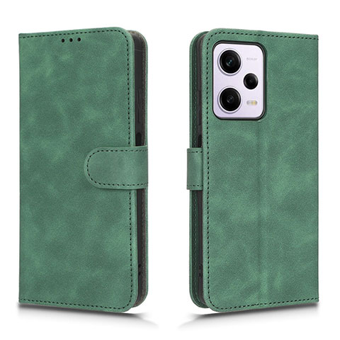 Custodia Portafoglio In Pelle Cover con Supporto L01Z per Xiaomi Redmi Note 12 Pro 5G Verde