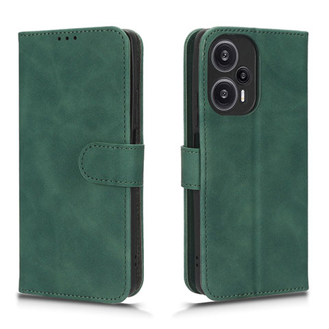 Custodia Portafoglio In Pelle Cover con Supporto L01Z per Xiaomi Redmi Note 12 Turbo 5G Verde