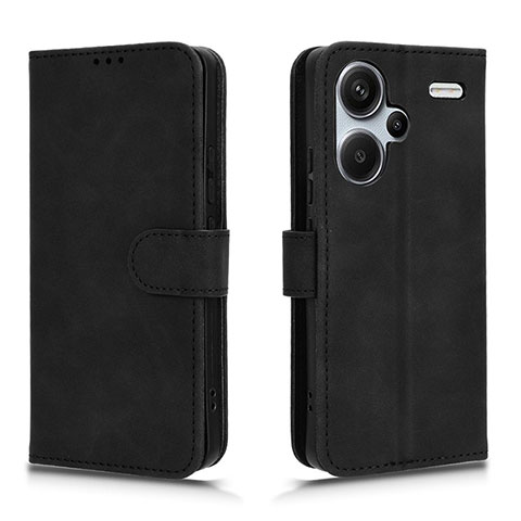 Custodia Portafoglio In Pelle Cover con Supporto L01Z per Xiaomi Redmi Note 13 Pro+ Plus 5G Nero