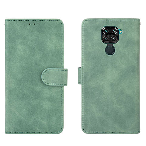 Custodia Portafoglio In Pelle Cover con Supporto L01Z per Xiaomi Redmi Note 9 Verde