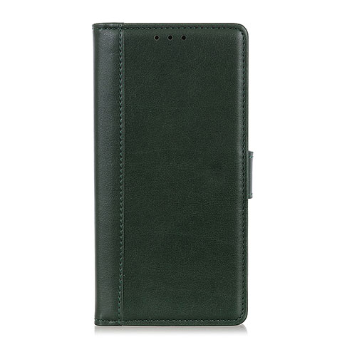 Custodia Portafoglio In Pelle Cover con Supporto L02 per Alcatel 1X (2019) Verde