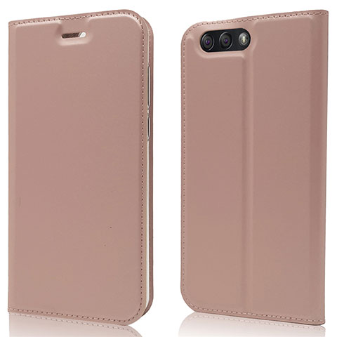 Custodia Portafoglio In Pelle Cover con Supporto L02 per Asus Zenfone 4 ZE554KL Oro Rosa