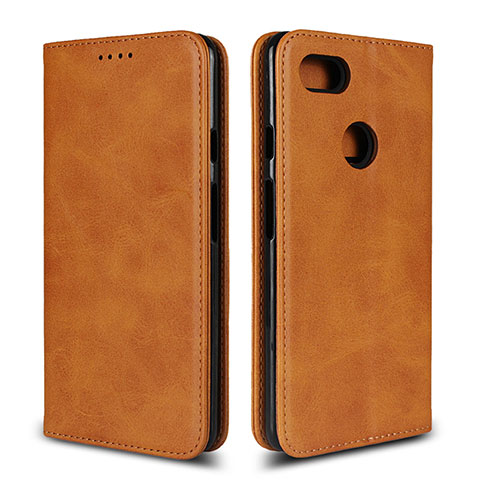 Custodia Portafoglio In Pelle Cover con Supporto L02 per Google Pixel 3 XL Arancione