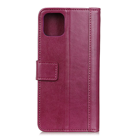 Custodia Portafoglio In Pelle Cover con Supporto L02 per Google Pixel 4 Rosso