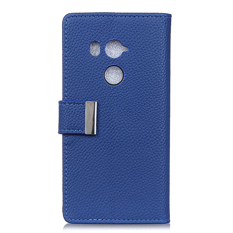 Custodia Portafoglio In Pelle Cover con Supporto L02 per HTC U11 Eyes Blu