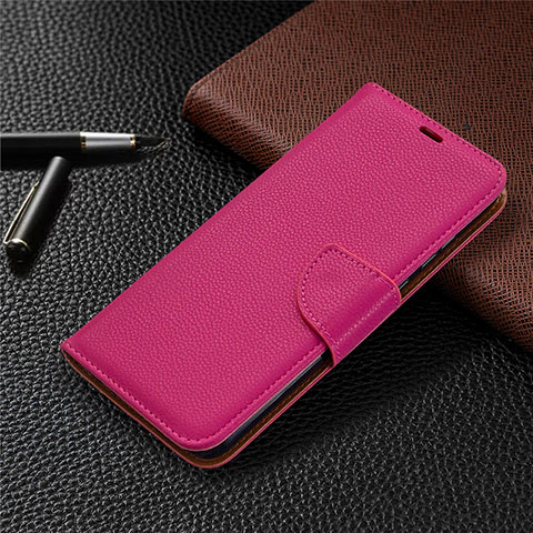 Custodia Portafoglio In Pelle Cover con Supporto L02 per Huawei Honor 9A Rosa Caldo