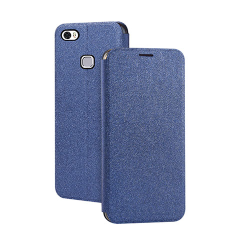 Custodia Portafoglio In Pelle Cover con Supporto L02 per Huawei Honor Note 8 Blu