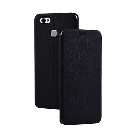 Custodia Portafoglio In Pelle Cover con Supporto L02 per Huawei Honor Note 8 Nero