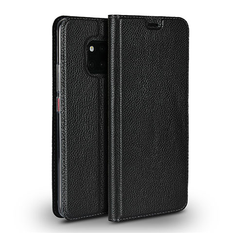 Custodia Portafoglio In Pelle Cover con Supporto L02 per Huawei Mate 20 Pro Nero