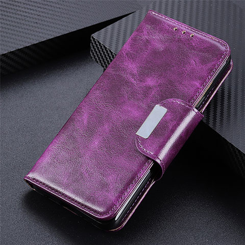 Custodia Portafoglio In Pelle Cover con Supporto L02 per Huawei Mate 40 Pro Viola