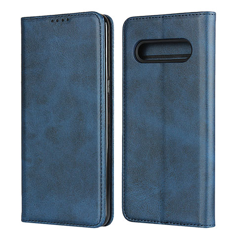 Custodia Portafoglio In Pelle Cover con Supporto L02 per LG V60 ThinQ 5G Blu