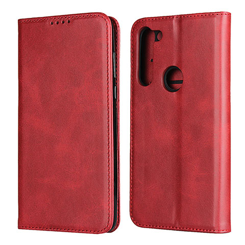 Custodia Portafoglio In Pelle Cover con Supporto L02 per Motorola Moto G8 Power Rosso