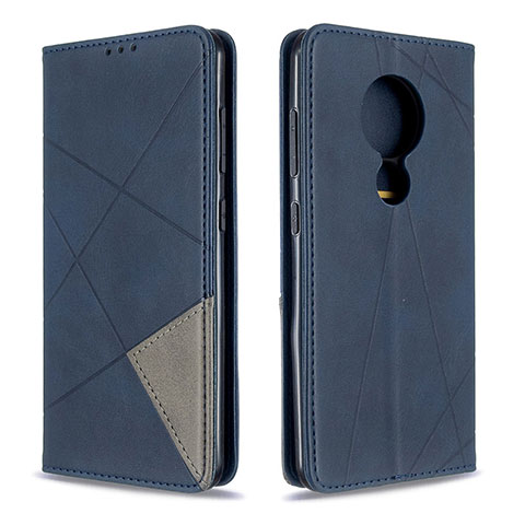 Custodia Portafoglio In Pelle Cover con Supporto L02 per Nokia 6.2 Blu