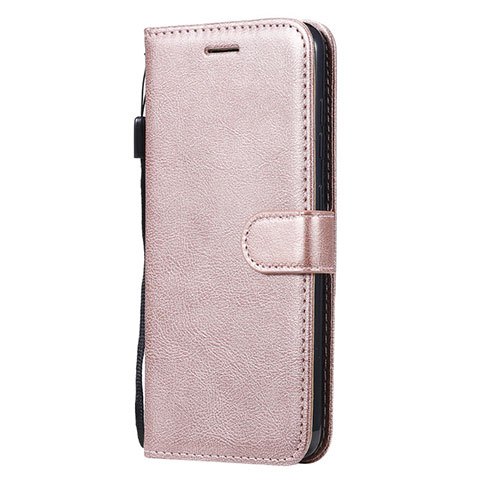 Custodia Portafoglio In Pelle Cover con Supporto L02 per Nokia 7.2 Oro Rosa