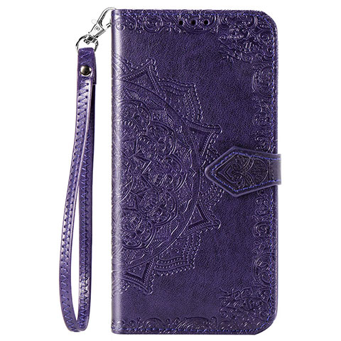 Custodia Portafoglio In Pelle Cover con Supporto L02 per Oppo A91 Viola