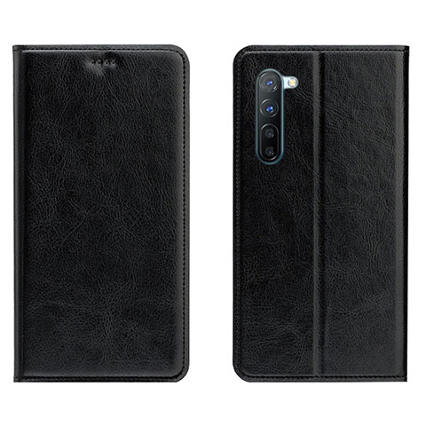 Custodia Portafoglio In Pelle Cover con Supporto L02 per Oppo F15 Nero