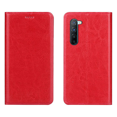 Custodia Portafoglio In Pelle Cover con Supporto L02 per Oppo Find X2 Lite Rosso