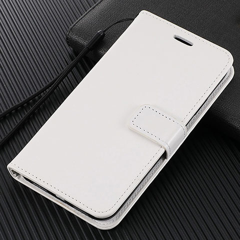 Custodia Portafoglio In Pelle Cover con Supporto L02 per Oppo Reno3 Pro Bianco