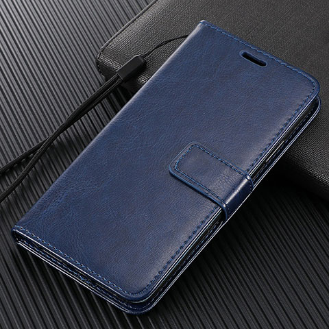 Custodia Portafoglio In Pelle Cover con Supporto L02 per Oppo Reno3 Pro Blu