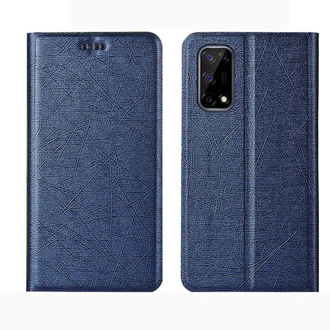 Custodia Portafoglio In Pelle Cover con Supporto L02 per Realme Narzo 30 Pro 5G Blu