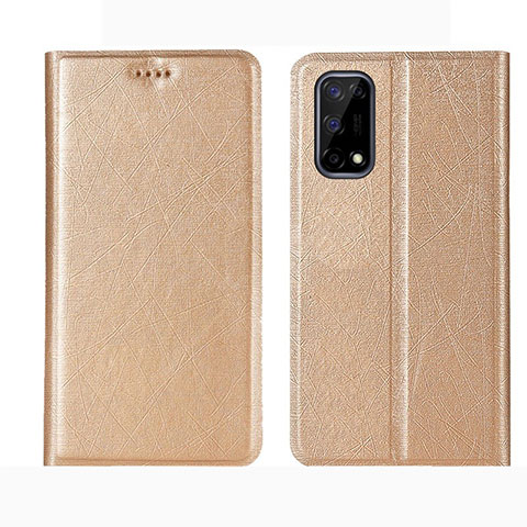 Custodia Portafoglio In Pelle Cover con Supporto L02 per Realme Q2 5G Oro