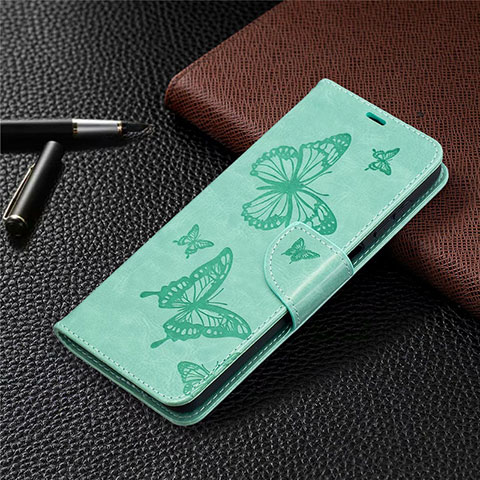 Custodia Portafoglio In Pelle Cover con Supporto L02 per Samsung Galaxy A12 Verde Pastello